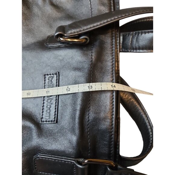 Black Genuine Leather‎ Shoulder Tote Bag Belle & Bloom - Picture 7 of 8